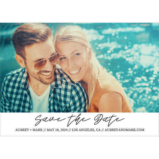 Trendy Photo Save the Date Cards
